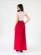 Платье-макси бело-красное с вырезом | 5035101 | фото 3