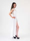 Платье-макси белое с вырезом | 5035102 | фото 2
