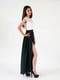 Сукня-максі біло-чорна з вирізом | 5035103 | фото 2