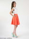 Платье двухцветное с гипюровым верхом и юбкой солнце-клеш | 5035109 | фото 2