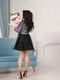 Платье А-силуэта с  черной юбкой | 5035436 | фото 3