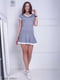 Міні-сукня сіро-біла | 5036309 | фото 2