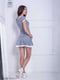 Міні-сукня сіро-біла | 5036309 | фото 5