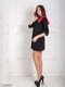 Платье черное с красным декором | 5037260 | фото 3