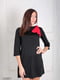Платье черное с красным декором | 5037260 | фото 5