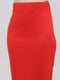 Трикотажный костюм: топ и прямая юбка красный | 6533123 | фото 3