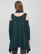 Туника-платье зеленая с вырезами на плечах | 6533157 | фото 2