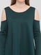 Туніка-сукня зелена з вирізами на плечах | 6533157 | фото 3