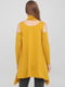 Туніка-сукня гірчичного кольору з вирізами на плечах | 6533158 | фото 2