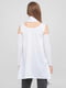 Туника-платье белая с вырезами на плечах | 6533162 | фото 2