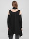 Туника-платье черная с вырезами на плечах | 6533197 | фото 2