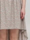 Асиметрична сукня зі шлейфом у дрібні квіти | 6533228 | фото 3