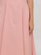 Платье А-силуэта пудрового цвета приталенного кроя с U-образным декольте | 6533230 | фото 2