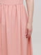 Сукня-ліхтарик рожеве з воланами на плечах | 6533231 | фото 3