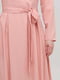 Платье-макси розовое с завязками на талии | 6533232 | фото 3