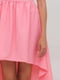 Ассиметричное платье А-силуэта розовое со шлейфом | 6533261 | фото 3