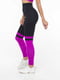 Легінси спортивні чорно-фіолетові | 6528443 | фото 4