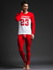 Хлопковая пижама красная: лонгслив и кальсоны | 6529051 | фото 5