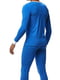 Хлопковая пижама синяя: лонгслив и кальсоны | 6529607 | фото 4
