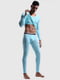 Хлопковая пижама голубая: лонгслив и кальсоны | 6530471 | фото 2