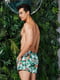 Зелені пляжні шорти з принтом | 6530934 | фото 4