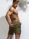 Пляжні шорти із сіткою-підкладкою кольору хакі | 6531633 | фото 2