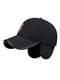 Утеплена кепка чорного кольору з логотипом Ediko | 6531878 | фото 2