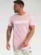 Рожева футболка з принтом | 6532078