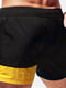 Чорні пляжні шорти із сіткою-підкладкою | 6532464 | фото 2