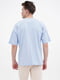 Блакитна футболка oversize (46-52) | 6532799 | фото 2