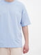 Блакитна футболка oversize (46-52) | 6532799 | фото 3