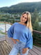 Кроп-свитер голубой | 6547168 | фото 3
