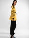 Льняна жовта вишиванка “Долинка” з чорним тканинним паском | 6547198 | фото 2