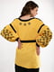 Льняна жовта вишиванка “Долинка” з чорним тканинним паском | 6547198 | фото 3