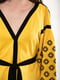 Льняна жовта вишиванка “Долинка” з чорним тканинним паском | 6547198 | фото 4