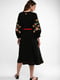 Чорна льняна сукня-вишиванка “Диканька”  | 6547237 | фото 2