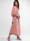 Льняна вишита сукня пудрового кольору “Лозова”  | 6547252 | фото 2