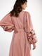 Льняна сукня-вишиванка пудрового кольору “Любимівка” з квітковими мотивами | 6547258 | фото 3