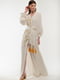 Льняна сукня-вишиванка молочного кольору “Лебідка”, оздоблена Борщівською вишивкою | 6547276 | фото 2