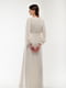 Льняна сукня-вишиванка молочного кольору “Лебідка”, оздоблена Борщівською вишивкою | 6547276 | фото 3