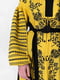 Льняна сукня-вишиванка кольору охра “Козачка” з рослинним орнаментом | 6547294 | фото 4