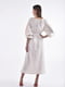 Льняна сукня-вишиванка молочного кольору «Муза» | 6547341 | фото 3