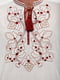 Льняна вишиванка молочного кольору “Лебедин” з рослинним візерунком | 6547357 | фото 4