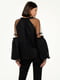 Чорна льняна блуза-вишиванка “Марево” | 6547457 | фото 2