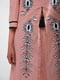 Льняна вишита сукня пудрового кольору “Лозова”  | 6547252 | фото 4