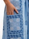 Льняна блакитна сукня-вишиванка «Барвінок» у рослинно-геометричній тематиці | 6547306 | фото 4