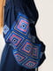 Льняна темно-синя сукня-вишиванка “Сузір'я” з орнаментом зі старовинної Волині | 6547303 | фото 3