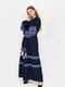 Льняна темно-синя сукня-вишиванка “Сузір'я” з орнаментом зі старовинної Волині | 6547303 | фото 4