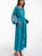 Льняна сукня-вишиванка бірюзового кольору «Вирій» | 6547335 | фото 3