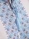 Льняна біла вишиванка “Дві стихії” зі старовинним блакитним орнаментом | 6547402 | фото 3